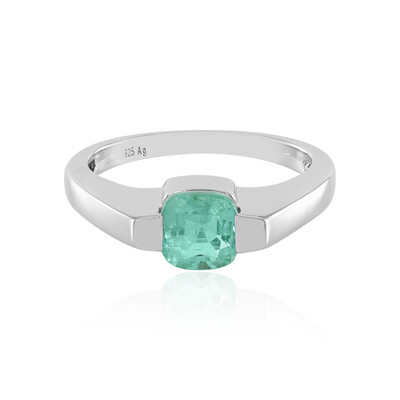 Anillo en plata con Esmeralda de Colombia