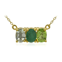 Collar en plata con Amatista verde