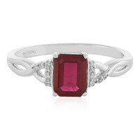 Anillo en plata con Rubí de Madagascar