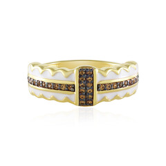Anillo en plata con Zircón champán