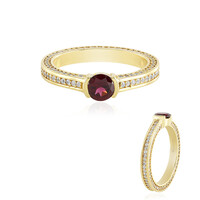 Anillo en plata con Rodolita frambuesa
