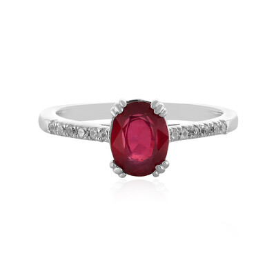Anillo en plata con Rubí de Madagascar