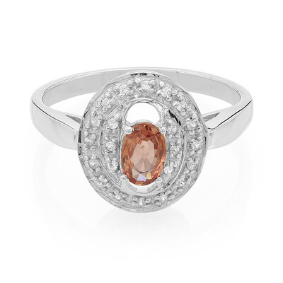 Anillo en plata con Zafiro Padparadscha