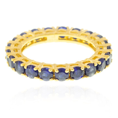 Anillo en plata con Zafiro azul de Madagascar
