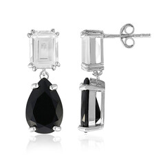 Pendientes en plata con Espinela negra