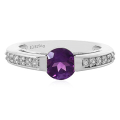 Anillo en plata con Amatista de Uruguay