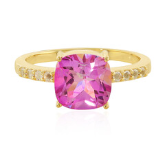 Anillo en plata con Topacio aniversario