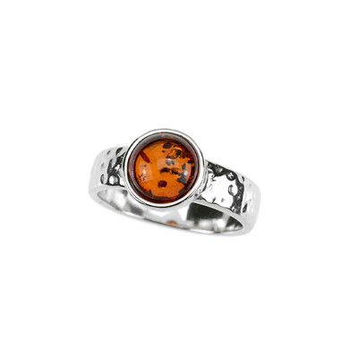 Anillo en plata con Ámbar báltico (dagen)