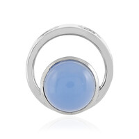Colgante en plata con Calcedonia azul