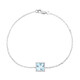 Brazalete en plata con Topacio azul cielo