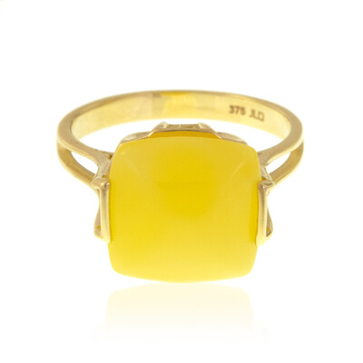 Anillo en oro con Ámbar báltico (dagen)