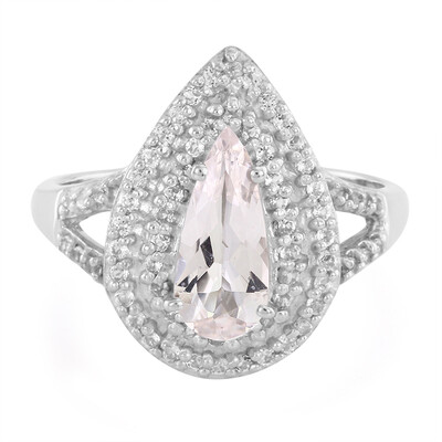 Anillo en plata con Morganita