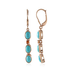 Pendientes en plata con Turquesa bella durmiente (KM by Juwelo)