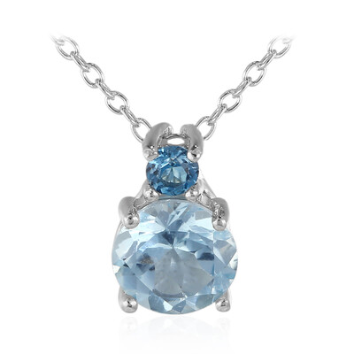 Collar en plata con Topacio azul cielo