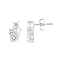 Pendientes en plata con Topacio blanco