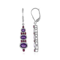 Pendientes en plata con Amatista (KM by Juwelo)