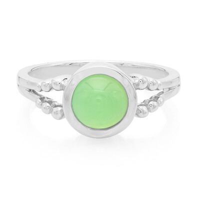 Anillo en plata con Crisoprasa imperial