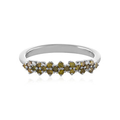 Anillo en plata con Diamante amarillo I1
