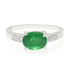 Anillo en plata con Esmeralda de Bahía