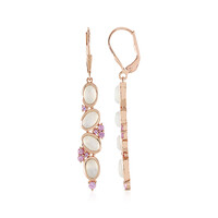 Pendientes en plata con Piedra de Luna blanca (KM by Juwelo)