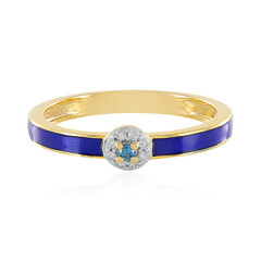 Anillo en plata con Diamante azul I4