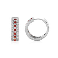Pendientes en plata con Rubí de Tanzania