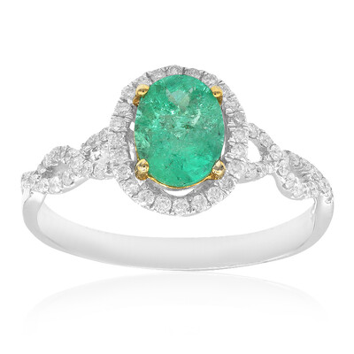 Anillo en oro con Esmeralda de Zambia AAA (CIRARI)