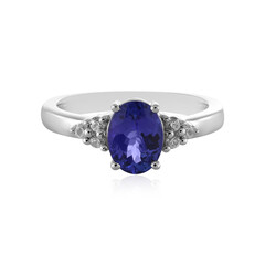 Anillo en plata con Tanzanita