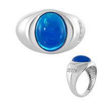 Anillo en plata con Ópalo azul de Etiopía