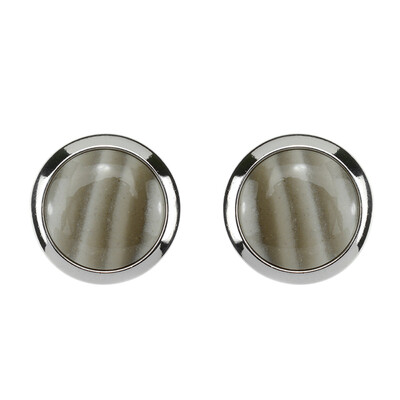 Pendientes en plata con Silex de la Sierra de Santa Cruz (dagen)