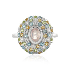 Anillo en plata con Cuarzo rosa
