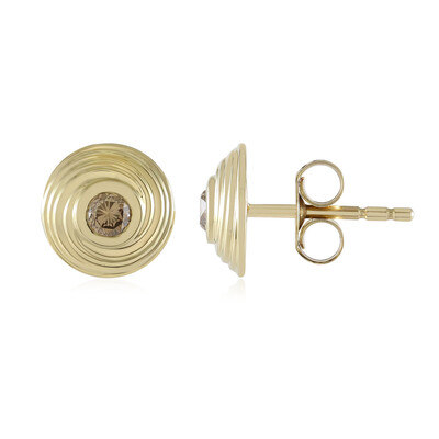 Pendientes en oro con Diamante champán VS1