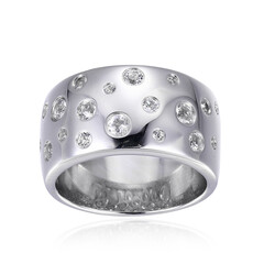 Anillo en plata con Topacio blanco