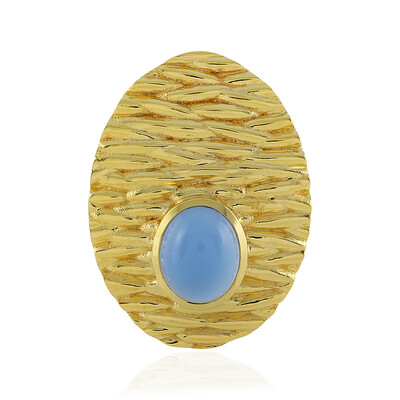 Colgante en plata con Calcedonia azul (MONOSONO COLLECTION)