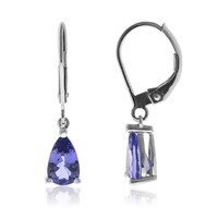 Pendientes en oro con Tanzanita
