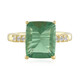 Anillo en plata con Fluorita verde