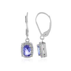 Pendientes en plata con Tanzanita
