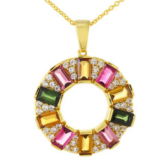 Collar en plata con Turmalina amarilla