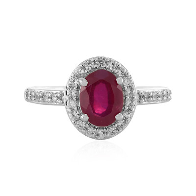Anillo en plata con Rubí de Madagascar