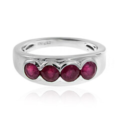 Anillo en plata con Rubí de Mozambique