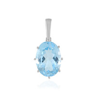 Colgante en plata con Topacio azul cielo