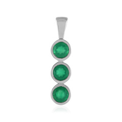 Colgante en plata con Ónix verde