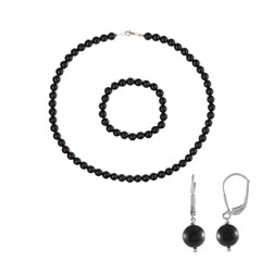 Set en plata con Ónix negro
