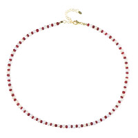 Collar en plata con Corindón color rubí