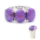 Anillo en plata con Turquesa púrpura del Mohave Kingman (Gems en Vogue)