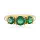 Anillo en plata con Apatita verde