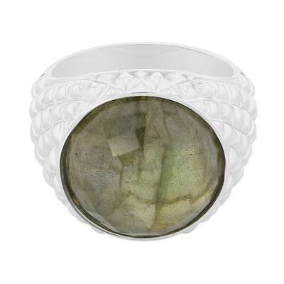Anillo en plata con Labradorita