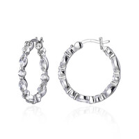 Pendientes en plata con Topacio blanco