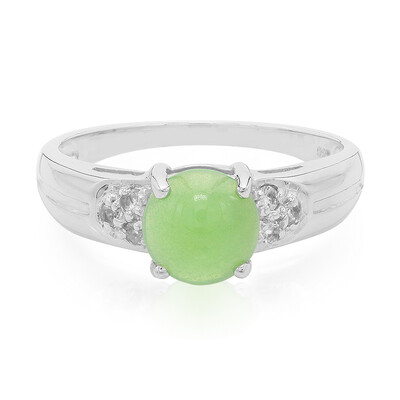 Anillo en plata con Crisoprasa imperial