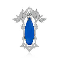 Colgante en plata con Calcedonia azul